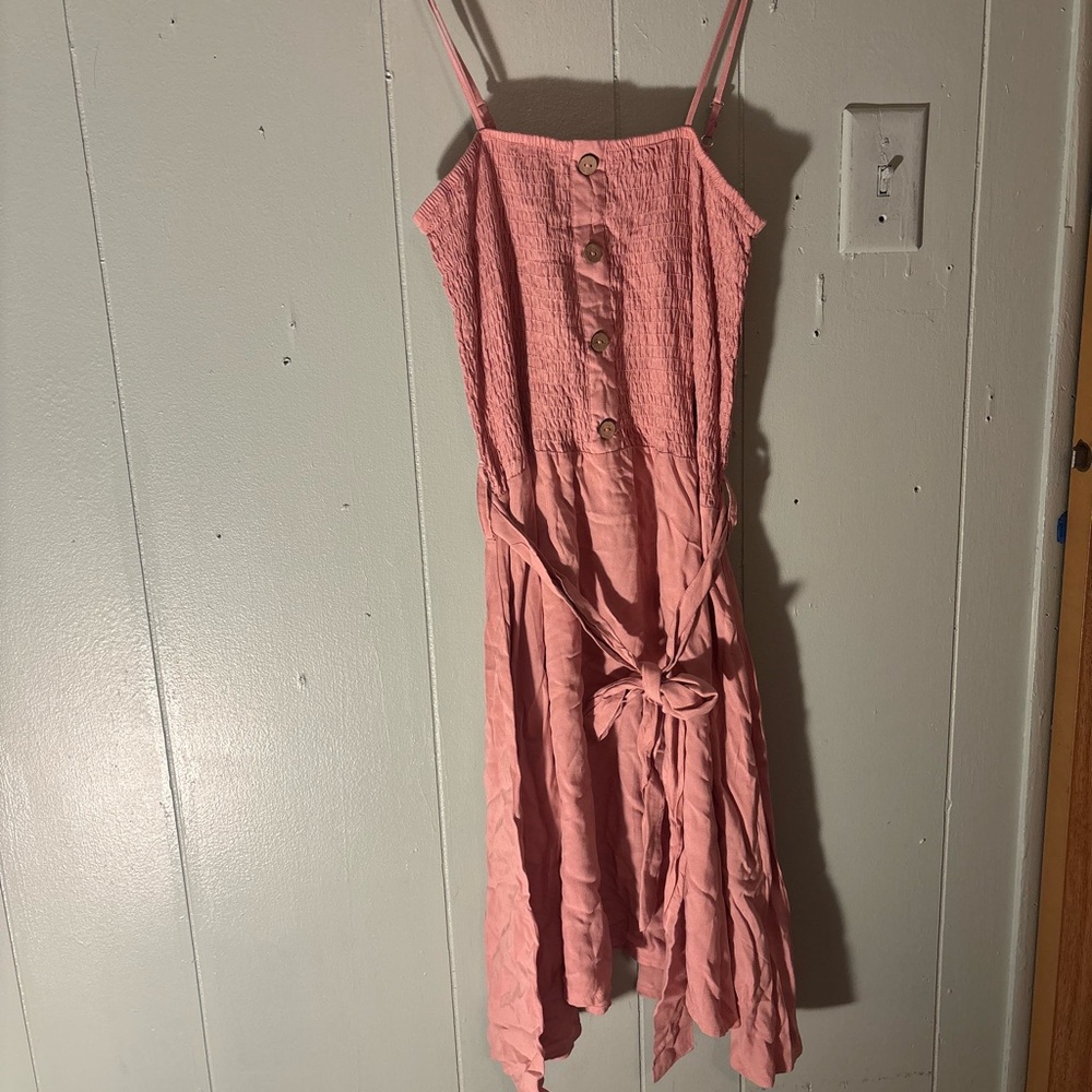 Pink Button-Down Sundress